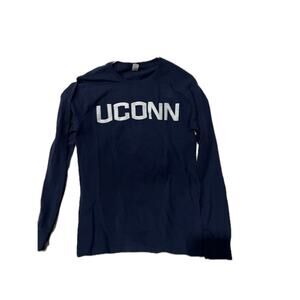 Jerzees UCONN Long Sleeve Button Down Tee Shirt Small